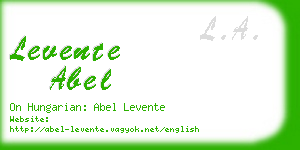 levente abel business card